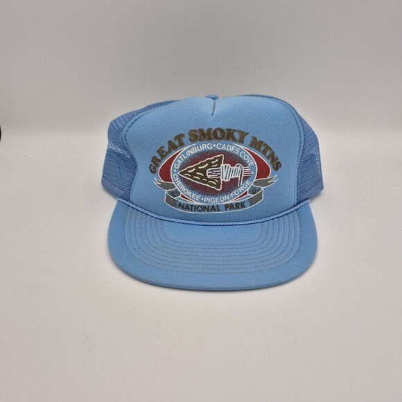 Vintage Great Smokey Mountains National Park, Snapback Trucker Hat - Picture 1 of 5